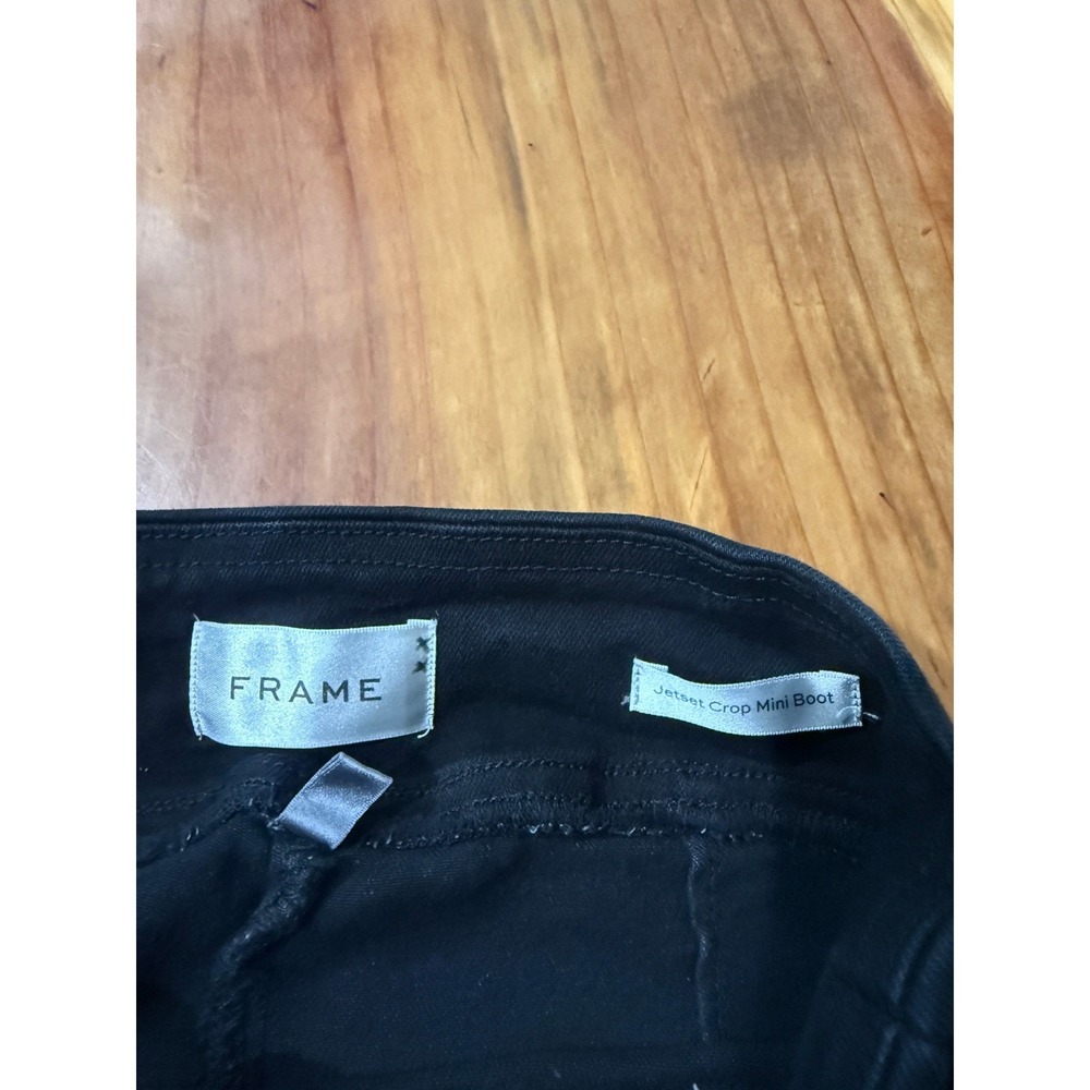 Frame Denim Jeans 1 Small Jetset Crop High Rise Mini boot Stretch Pull on H19 - Picture 3 of 6